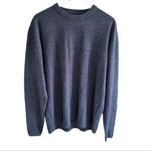 Tricots St. Raphael Men's XL Blue Crew Neck Sweater Pullover Old Money Preppy